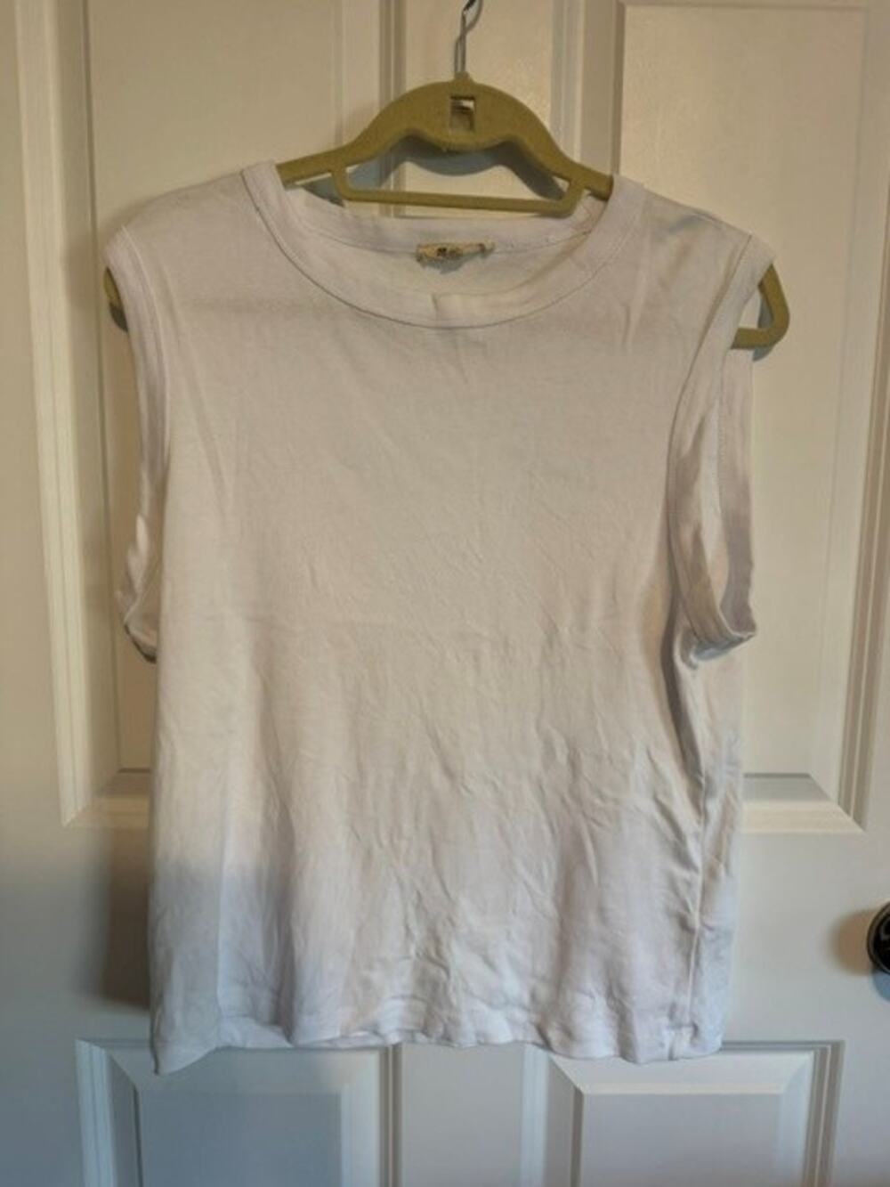 Madewell Compact Shell Tank Top in White XXL
